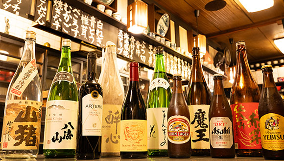 日本酒や焼酎。料理に寄り添う、多彩なドリンクがおもてなし